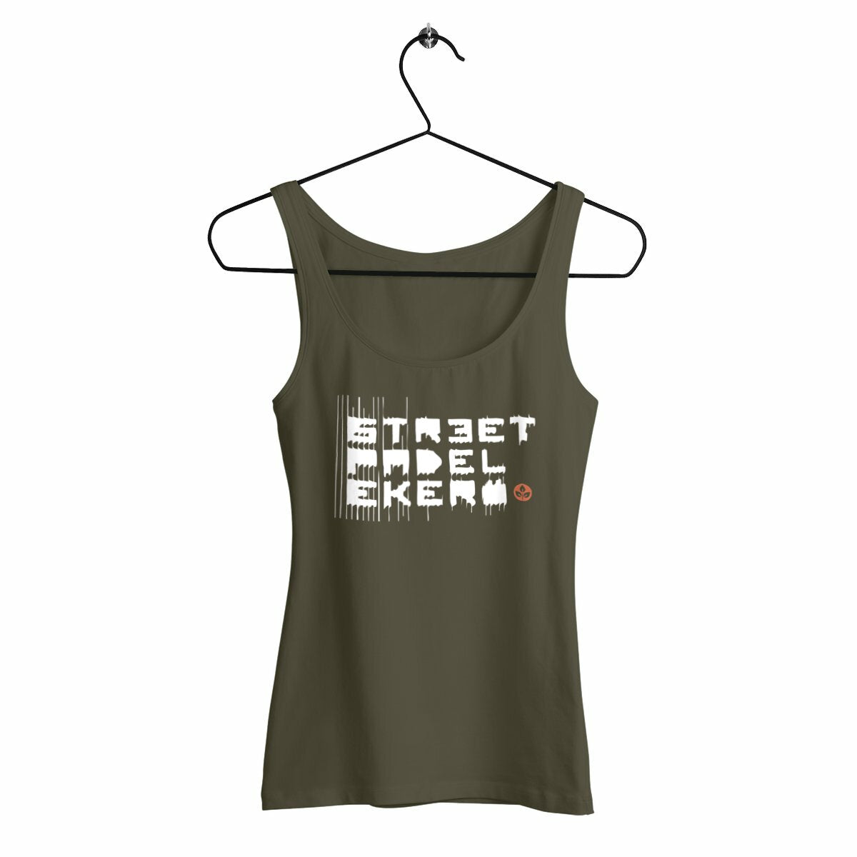 Street  club Women's slim fit Tank Top - front_khaki