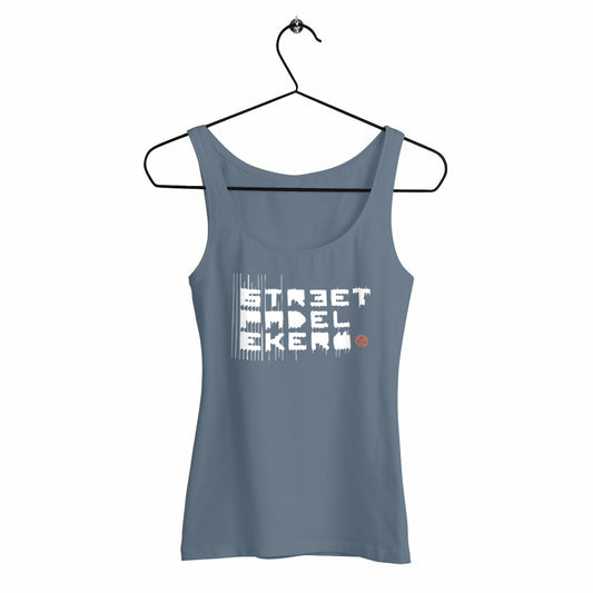 Street  club Women's slim fit Tank Top - front_mineralgrey